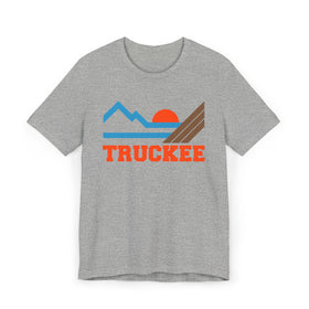 Buy athletic-heather Truckee, California Retro Mountains Sunset T-Shirt | Vintage Truckee Tee