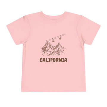 Buy pink California Toddler T-Shirt — Vintage Gondola Ski Mountain Tee
