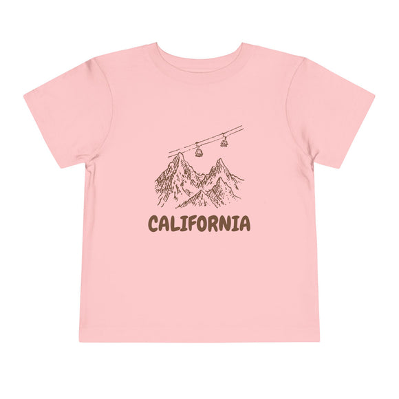 California Toddler T-Shirt — Vintage Gondola Ski Mountain Tee