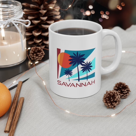 Savannah, Georgia Mug - Retro 11oz Ceramic Savannah Mug