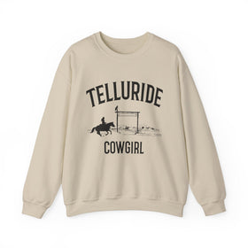 Telluride, Colorado Sweatshirt - Colorado Cowgirl Graphic Crewneck - 0