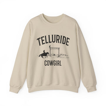 Telluride, Colorado Sweatshirt - Colorado Cowgirl Graphic Crewneck - 0