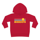 Minnesota Toddler Hoodie - Retro Sunrise Unisex Minnesota Toddler Sweatshirt-5