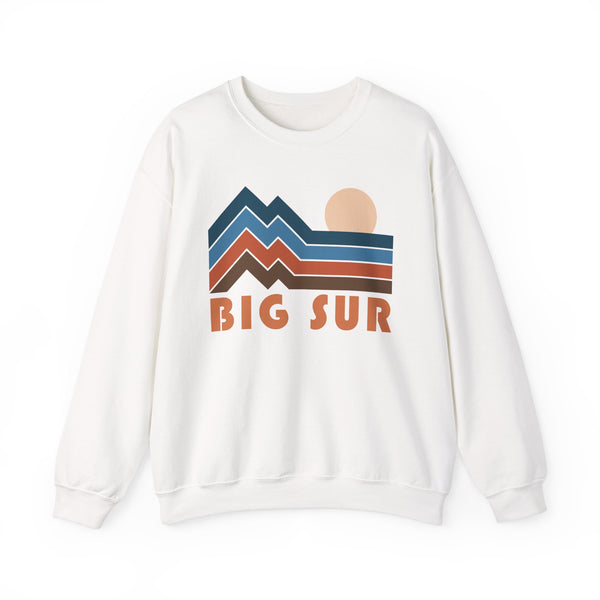Big Sur, California Sweatshirt Retro Mountains, Big Sur Unisex Graphic Crewneck