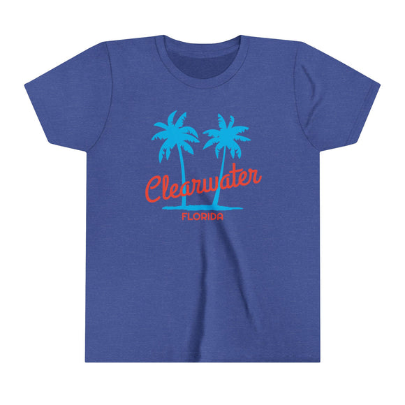 Clearwater, Florida Youth Shirt - Retro Palm Tree Clearwater Kid's T-Shirt