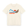 Aspen, Colorado Retro Mountains Sunset T-Shirt | Vintage Aspen Tee