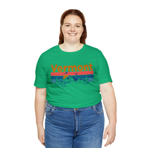 Vermont T-Shirt - Mountain Sunset Unisex Vermont Shirt