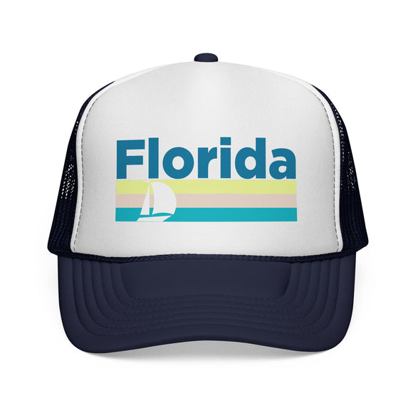 Florida Retro Sailboat Trucker Hat