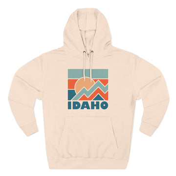 Buy pale-pink Idaho Hoodie - Retro Mountain Unisex Sweatshirt