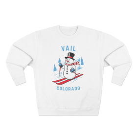 Premium Vail, Colorado Skiing Snowman Sweatshirt