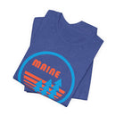 Maine T Shirt - Retro Trees Maine Tee-13