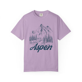 Buy orchid Aspen, Colorado Graphic Tee - Mountain Illustration Aspen T Shirt