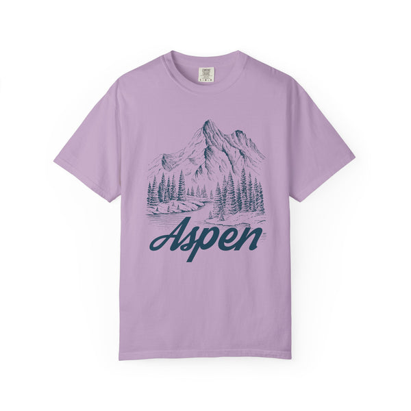 Aspen, Colorado Graphic Tee - Mountain Illustration Aspen T Shirt