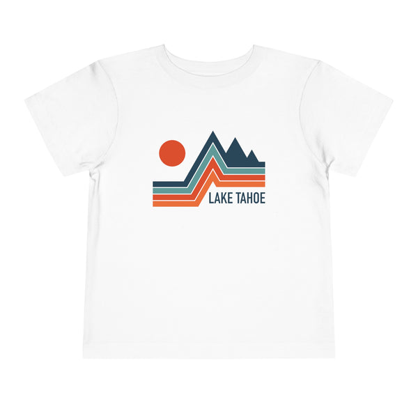 Lake Tahoe, California Toddler T-Shirt - Retro Palm Tree Toddler Lake Tahoe Shirt