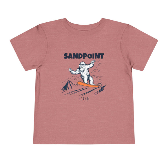 Sandpoint, Idaho Yeti Snowboard Toddler Tee