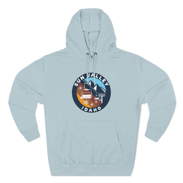 Buy blue-mist Premium Sun Valley, Idaho Ski Lift Hoodie