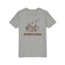 Pennsylvania Youth T-Shirt — Vintage Gondola Ski Mountain Tee-3