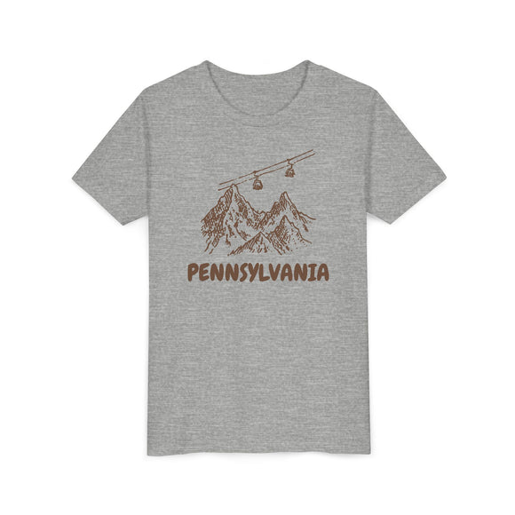 Pennsylvania Youth T-Shirt — Vintage Gondola Ski Mountain Tee