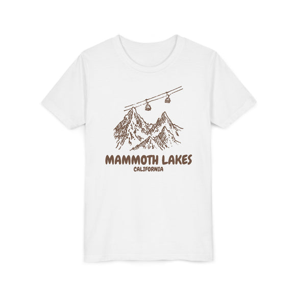 Mammoth Lakes, California Youth T-Shirt — Vintage Gondola Ski Mountain Tee