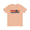 Retro Vermont T-shirt, Mountain Tee, Vintage Vermont Unisex Jersey Shirt, Outdoor Hiking Apparel