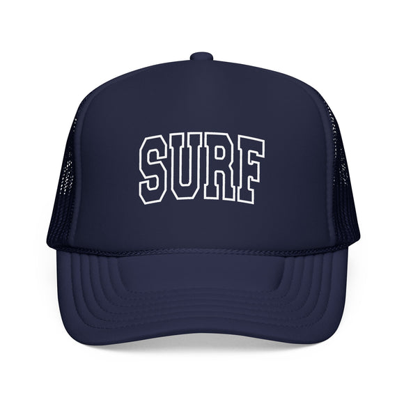 Surf Trucker Hat — Vintage College Foam Mesh Cap