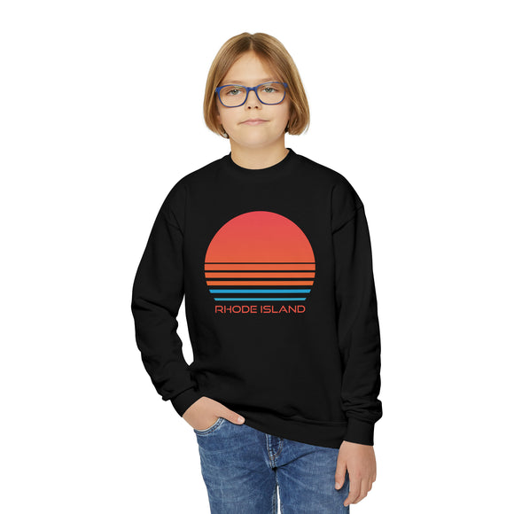 Rhode Island Youth Sweatshirt - Unisex Kid's Rhode Island Crewneck Sweatshirt