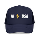 Hawaii Retro Trucker Hat - Lightning Foam Cap-2