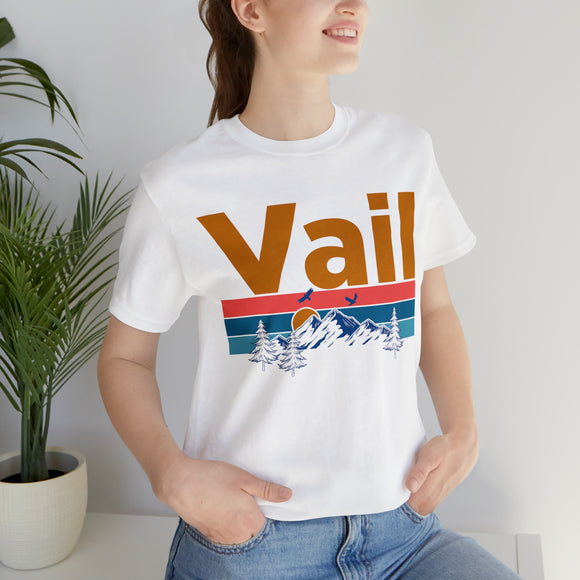 Vail, Colorado Shirt - Mountain Sunset Unisex Vail T-Shirt