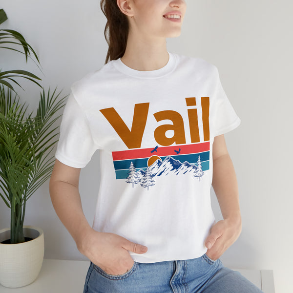 Vail, Colorado Shirt - Mountain Sunset Unisex Vail T-Shirt
