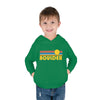 Boulder, Colorado Toddler Hoodie - Retro Sunrise Unisex Boulder Toddler Sweatshirt