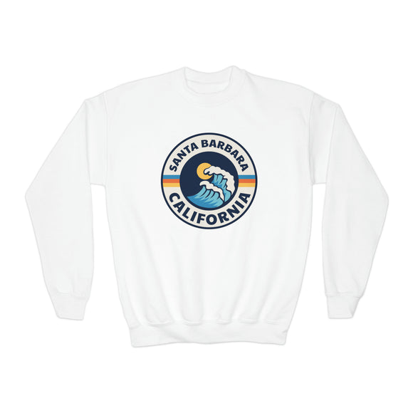 Santa Barbara, California Youth Sweatshirt - Unisex Kid's Santa Barbara Crewneck Sweatshirt