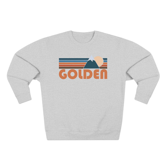 Premium Golden, Colorado Retro Mountain Graphic Sweatshirt