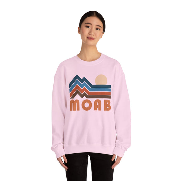 Moab, Utah Sweatshirt Retro Mountains, Moab Unisex Graphic Crewneck