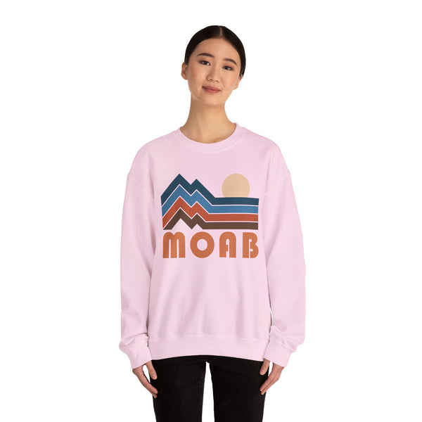 Moab, Utah Sweatshirt Retro Mountains, Moab Unisex Graphic Crewneck
