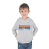 Bozeman Toddler Hoodie - Retro Mountain Sun Unisex Bozeman Toddler Sweatshirt