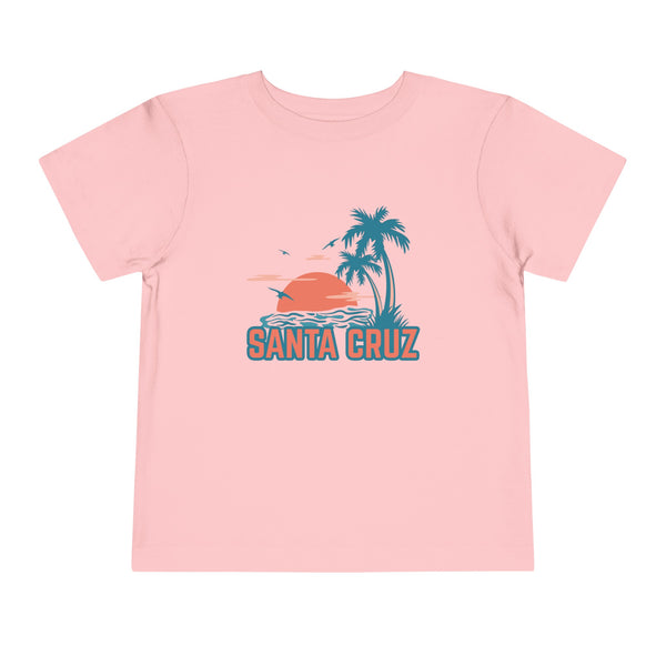 Santa Cruz, California Toddler T-Shirt - Retro Palm Tree Toddler Santa Cruz Shirt