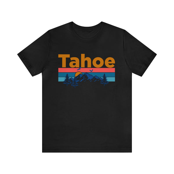 Tahoe, California Shirt - Mountain Sunset Unisex Tahoe T-Shirt