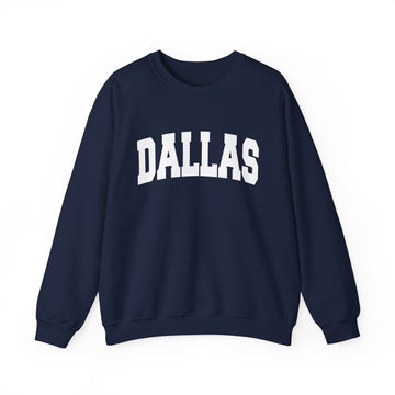 Buy navy Dallas, Texas Sweatshirt - Unisex Graphic Crewneck