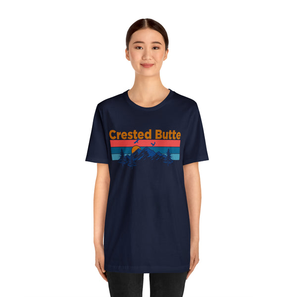 Crested Butte, Colorado Shirt - Mountain Sunset Unisex Crested Butte T-Shirt