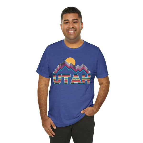 Utah T Shirt Retro Mountain - Unisex Utah Shirt