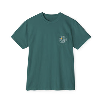 Stowe, Vermont Pocket Tee Shirt, Garment-Dyed Shirt, Mountain Graphic Tee, Comfort Colors