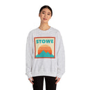 Retro Stowe, Vermont Sweatshirt, Mountain Sun Design, Unisex Crewneck, Gift for Outdoorsy Friends, Vintage Stowe, Vermont Jumper-11