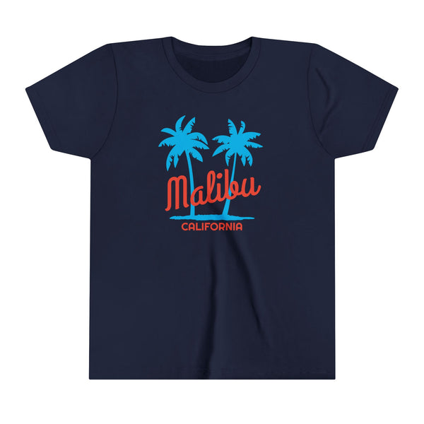 Malibu, California Youth Shirt - Retro Palm Tree Malibu Kid's T-Shirt