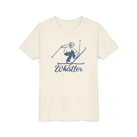 Whistler, Canada Youth Vintage Snow Ski Graphic Tee - Kids Whistler T Shirt