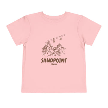 Buy pink Sandpoint, Idaho Toddler T-Shirt — Vintage Gondola Ski Mountain Tee