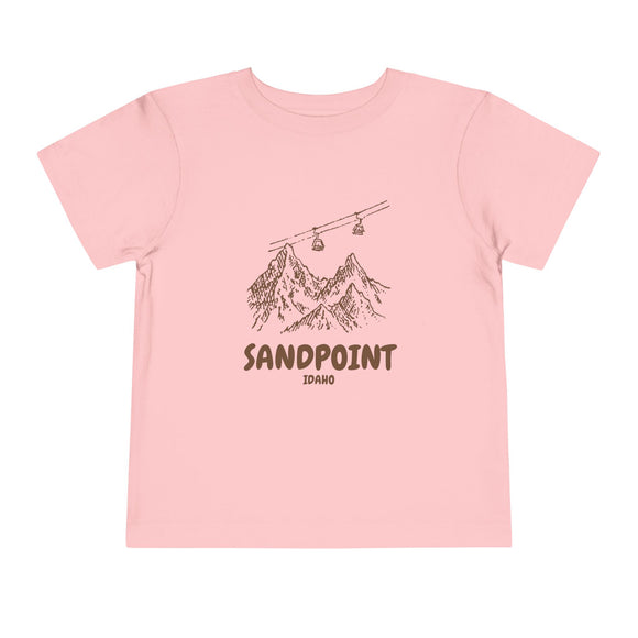 Sandpoint, Idaho Toddler T-Shirt — Vintage Gondola Ski Mountain Tee
