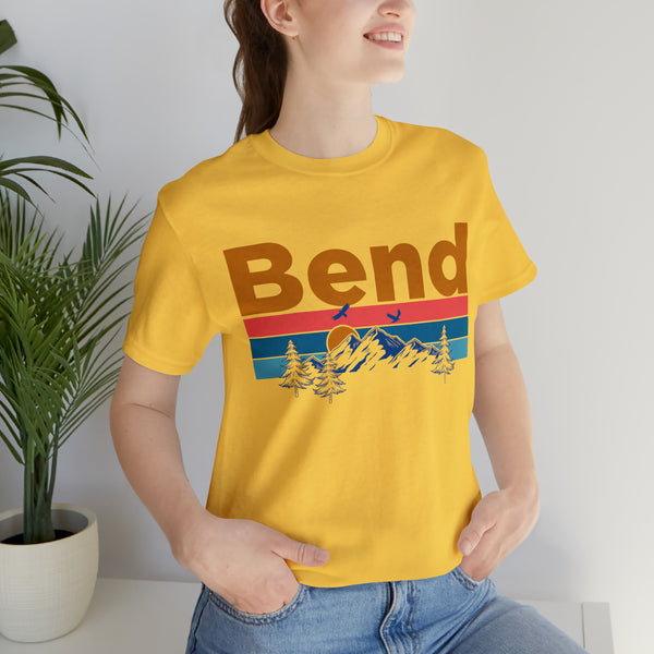 Bend, Oregon Shirt - Mountain Sunset Unisex Bend T-Shirt