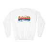 Asheville, North Carolina Youth Sweatshirt - Unisex Kid's Asheville Crewneck Sweatshirt