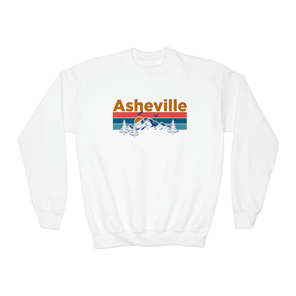 Asheville, North Carolina Youth Sweatshirt - Unisex Kid's Asheville Crewneck Sweatshirt