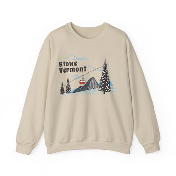 Buy sand Stowe, Vermont Sweatshirt - Unisex Retro Ski Mountain Gondola Stowe Sweatshirt